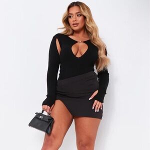 Black Cut-Out Bodysuit